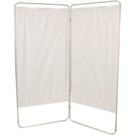 FABRICATION ENTERPRISES FEI King Size 2-Panel Privacy Screen, 6 mil Vinyl Panels, 59"W x 68"H, White 65-0120W